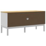 Casa si Gradina - Mobilier - Comode si corpuri - Comode - Dulap TV "FLORO", alb, 114x43x55 cm, lemn masiv de pin - Infinity.ro
