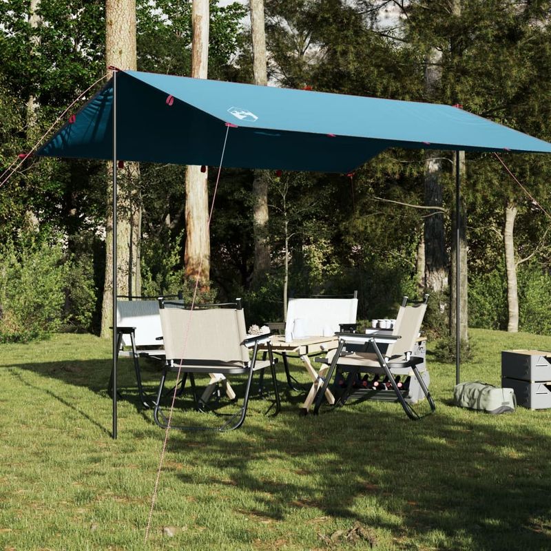Sport si Outdoor - Camping - Copertine si adaposturi - Prelata de camping, albastru, 360x294 cm, impermeabila, material tafta - Infinity.ro