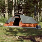 Sport si Outdoor - Camping - Corturi camping - Cort de familie cupola 9 persoane, gri/portocaliu, impermeabil - Infinity.ro