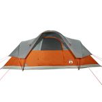Sport si Outdoor - Camping - Corturi camping - Cort de familie cupola 9 persoane, gri/portocaliu, impermeabil - Infinity.ro