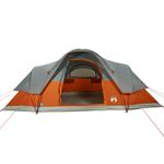 Sport si Outdoor - Camping - Corturi camping - Cort de familie cupola 9 persoane, gri/portocaliu, impermeabil - Infinity.ro