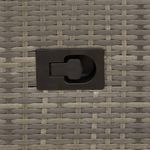 Casa si Gradina - Gradina si terasa - Mobilier exterior - Scaune si sezlonguri gradina - Scaun de gradina rabatabil cu perne, gri, poliratan - Infinity.ro