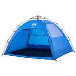 Sport si Outdoor - Camping - Corturi camping - Cort camping 4 persoane albastru azur impermeabil setare rapida - Infinity.ro
