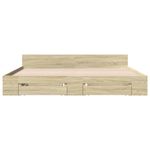 Casa si Gradina - Mobilier - Paturi si accesorii - Paturi - Cadru de pat cu sertare stejar sonoma 200x200 cm lemn prelucrat - Infinity.ro