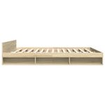 Casa si Gradina - Mobilier - Paturi si accesorii - Paturi - Cadru de pat cu sertare stejar sonoma 200x200 cm lemn prelucrat - Infinity.ro