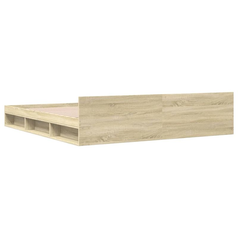 Casa si Gradina - Mobilier - Paturi si accesorii - Paturi - Cadru de pat cu sertare stejar sonoma 200x200 cm lemn prelucrat - Infinity.ro