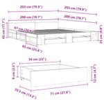 Casa si Gradina - Mobilier - Paturi si accesorii - Paturi - Cadru de pat cu sertare stejar sonoma 200x200 cm lemn prelucrat - Infinity.ro