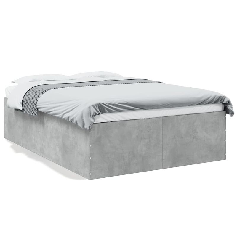 Casa si Gradina - Mobilier - Paturi si accesorii - Paturi - Cadru de pat, gri beton, 120x190 cm, lemn prelucrat - Infinity.ro