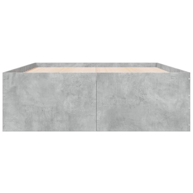 Casa si Gradina - Mobilier - Paturi si accesorii - Paturi - Cadru de pat, gri beton, 120x190 cm, lemn prelucrat - Infinity.ro