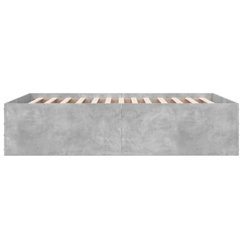 Casa si Gradina - Mobilier - Paturi si accesorii - Paturi - Cadru de pat, gri beton, 120x190 cm, lemn prelucrat - Infinity.ro