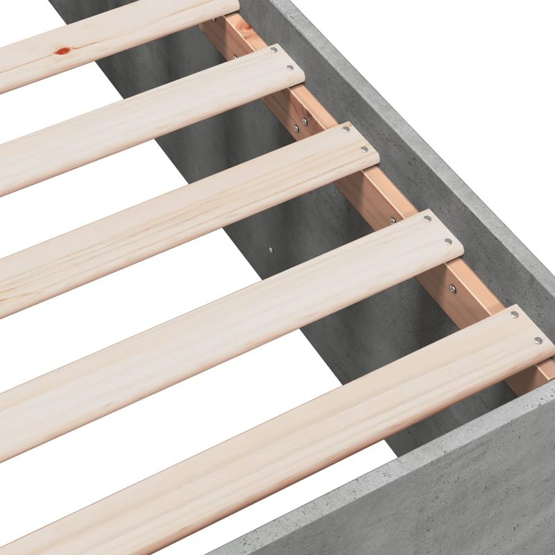 Casa si Gradina - Mobilier - Paturi si accesorii - Paturi - Cadru de pat, gri beton, 120x190 cm, lemn prelucrat - Infinity.ro
