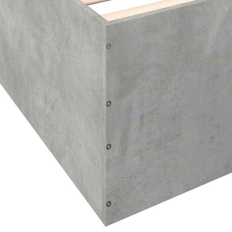 Casa si Gradina - Mobilier - Paturi si accesorii - Paturi - Cadru de pat, gri beton, 120x190 cm, lemn prelucrat - Infinity.ro