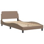 Casa si Gradina - Mobilier - Paturi si accesorii - Paturi - Pat cu saltea, cappuccino, 100x200cm piele ecologica - Infinity.ro