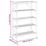 Casa si Gradina - Mobilier - Biblioteci si rafturi - Rafturi - Raft cu 5 niveluri, 100x40x150 cm, bambus - Infinity.ro