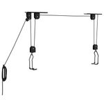 Sport si Outdoor - Ciclism - Accesorii pentru biciclete - Suporturi accesorii biciclete - Palanuri pentru biciclete cu suport pe tavan, 2 buc., 20 kg - Infinity.ro