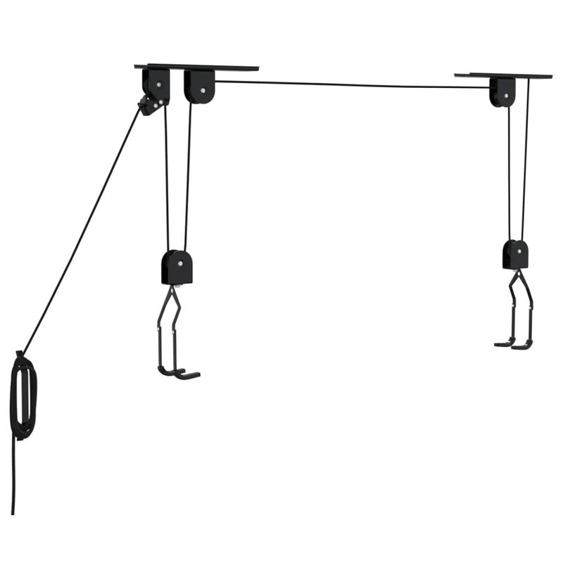 Sport si Outdoor - Ciclism - Accesorii pentru biciclete - Suporturi accesorii biciclete - Palanuri pentru biciclete cu suport pe tavan, 2 buc., 20 kg - Infinity.ro