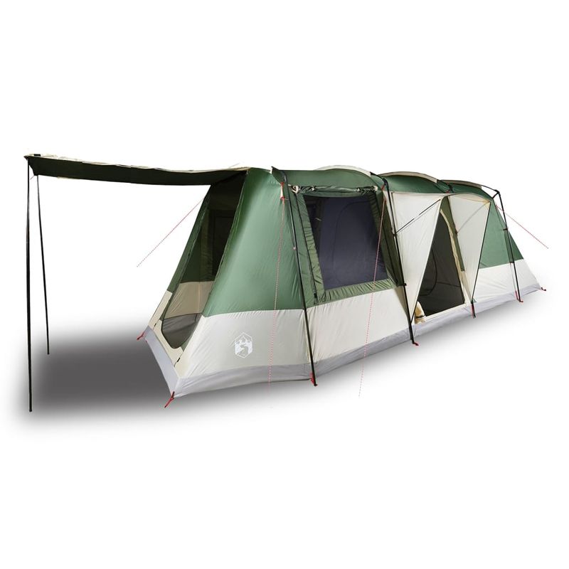 Sport si Outdoor - Camping - Corturi camping - Cort de camping tunel pentru 4 persoane, verde, impermeabil - Infinity.ro