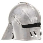 Casa si Gradina - Decoratiuni - Decoratiuni petrecere - Masti si costume carnaval - Coif cavaler medieval antichizat jocuri pe roluri argintiu otel - Infinity.ro