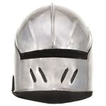 Casa si Gradina - Decoratiuni - Decoratiuni petrecere - Masti si costume carnaval - Coif cavaler medieval antichizat jocuri pe roluri argintiu otel - Infinity.ro