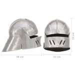 Casa si Gradina - Decoratiuni - Decoratiuni petrecere - Masti si costume carnaval - Coif cavaler medieval antichizat jocuri pe roluri argintiu otel - Infinity.ro