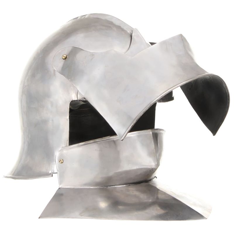 Casa si Gradina - Decoratiuni - Decoratiuni petrecere - Masti si costume carnaval - Coif cavaler medieval antic, jocuri de rol, argintiu, otel, model 31 - Infinity.ro