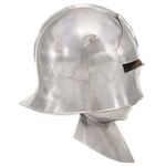 Casa si Gradina - Decoratiuni - Decoratiuni petrecere - Masti si costume carnaval - Coif cavaler medieval antic, jocuri de rol, argintiu, otel, model 31 - Infinity.ro