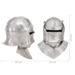 Casa si Gradina - Decoratiuni - Decoratiuni petrecere - Masti si costume carnaval - Coif cavaler medieval antic, jocuri de rol, argintiu, otel, model 31 - Infinity.ro