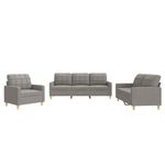 Casa si Gradina - Mobilier - Seturi de mobilier - Seturi living - Set de canapea cu perne, 3 piese, gri taupe, material textil - Infinity.ro
