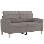 Casa si Gradina - Mobilier - Seturi de mobilier - Seturi living - Set de canapea cu perne, 3 piese, gri taupe, material textil - Infinity.ro