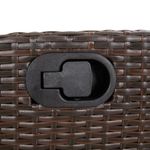 Casa si Gradina - Gradina si terasa - Mobilier exterior - Scaune si sezlonguri gradina - Scaun de gradina rabatabil cu suport picioare, maro, poliratan - Infinity.ro