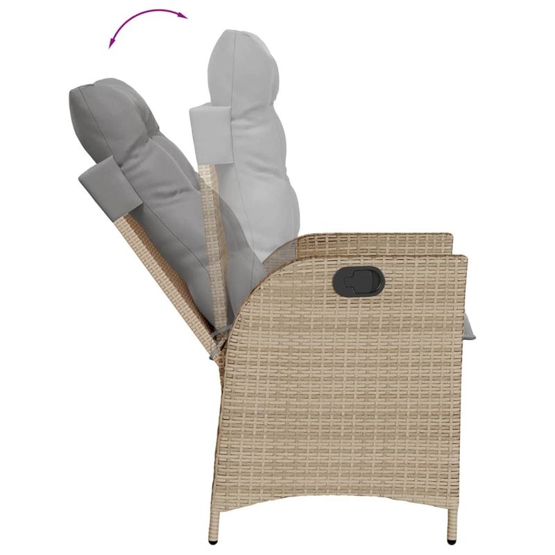 Casa si Gradina - Gradina si terasa - Mobilier exterior - Seturi mobila gradina - Set de masa pentru gradina, 9 piese, cu perne, bej, poliratan - Infinity.ro
