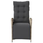 Casa si Gradina - Gradina si terasa - Mobilier exterior - Scaune si sezlonguri gradina - Scaun de gradina rabarabil cu suport picioare,2 buc., poliratan - Infinity.ro