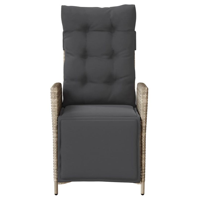 Casa si Gradina - Gradina si terasa - Mobilier exterior - Scaune si sezlonguri gradina - Scaun de gradina rabarabil cu suport picioare,2 buc., poliratan - Infinity.ro