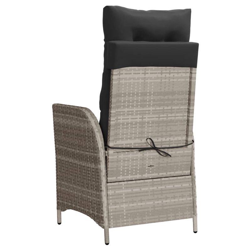 Casa si Gradina - Gradina si terasa - Mobilier exterior - Scaune si sezlonguri gradina - Scaun de gradina rabarabil cu suport picioare,2 buc., poliratan - Infinity.ro