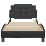 Casa si Gradina - Mobilier - Paturi si accesorii - Paturi - Cadru de pat cu lumini LED, negru, 80x200 cm, piele ecologica - Infinity.ro