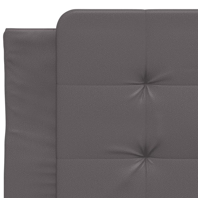 Casa si Gradina - Mobilier - Paturi si accesorii - Paturi - Cadru de pat cu tablie, gri, 100x200 cm, piele ecologica - Infinity.ro