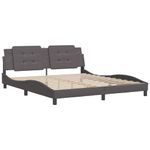 Casa si Gradina - Mobilier - Paturi si accesorii - Paturi - Cadru de pat cu tablie, gri, 180x200 cm, piele ecologica - Infinity.ro
