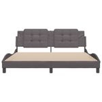 Casa si Gradina - Mobilier - Paturi si accesorii - Paturi - Cadru de pat cu tablie, gri, 180x200 cm, piele ecologica - Infinity.ro
