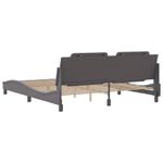 Casa si Gradina - Mobilier - Paturi si accesorii - Paturi - Cadru de pat cu tablie, gri, 180x200 cm, piele ecologica - Infinity.ro