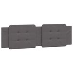 Casa si Gradina - Mobilier - Paturi si accesorii - Paturi - Cadru de pat cu tablie, gri, 180x200 cm, piele ecologica - Infinity.ro