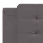 Casa si Gradina - Mobilier - Paturi si accesorii - Paturi - Cadru de pat cu tablie, gri, 180x200 cm, piele ecologica - Infinity.ro