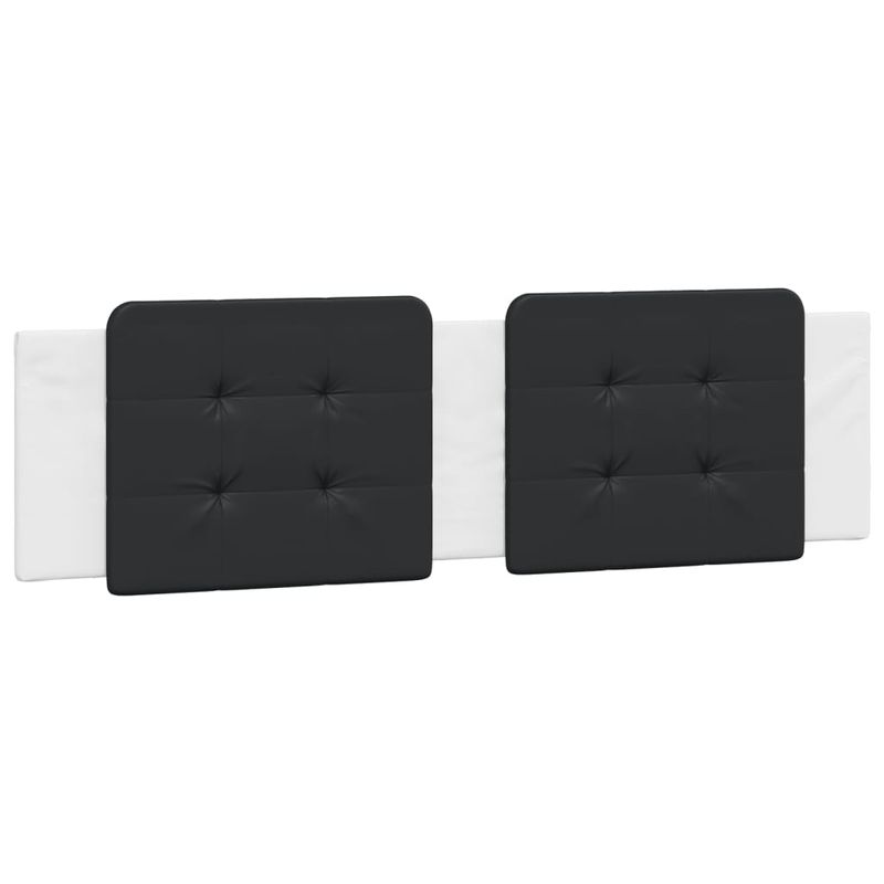 Casa si Gradina - Mobilier - Paturi si accesorii - Paturi - Cadru de pat cu LED, alb si negru, 180x200 cm, piele ecologica - Infinity.ro