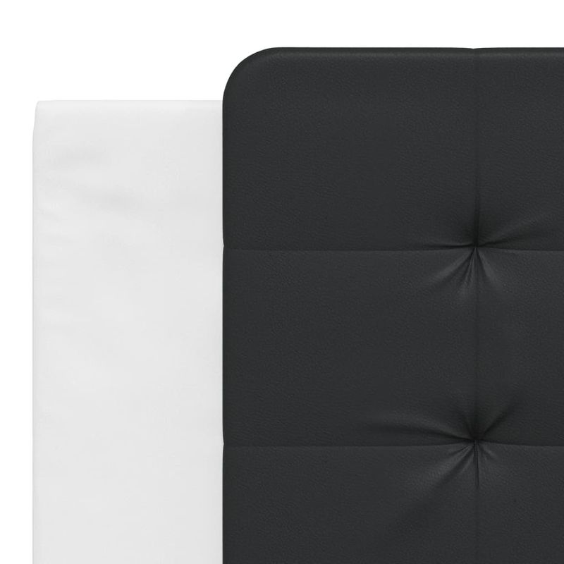 Casa si Gradina - Mobilier - Paturi si accesorii - Paturi - Cadru de pat cu LED, alb si negru, 180x200 cm, piele ecologica - Infinity.ro