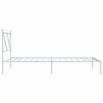 Casa si Gradina - Mobilier - Paturi si accesorii - Paturi - Cadru de pat din metal cu tablie, alb, 107x203 cm - Infinity.ro