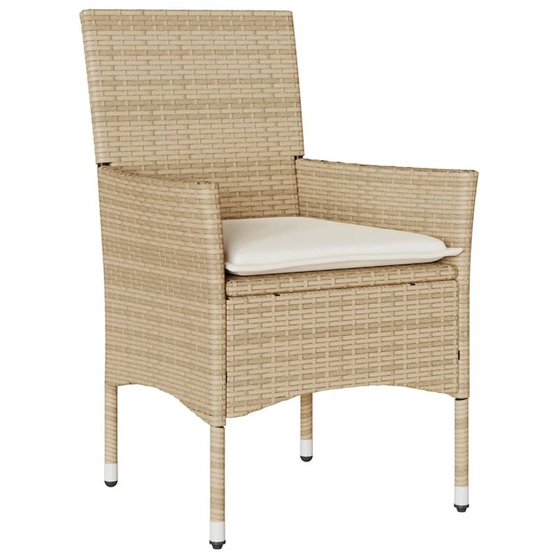Casa si Gradina - Gradina si terasa - Mobilier exterior - Seturi mobila gradina - Set mobilier gradina cu perne 5 piese bej poliratan/lemn acacia - Infinity.ro