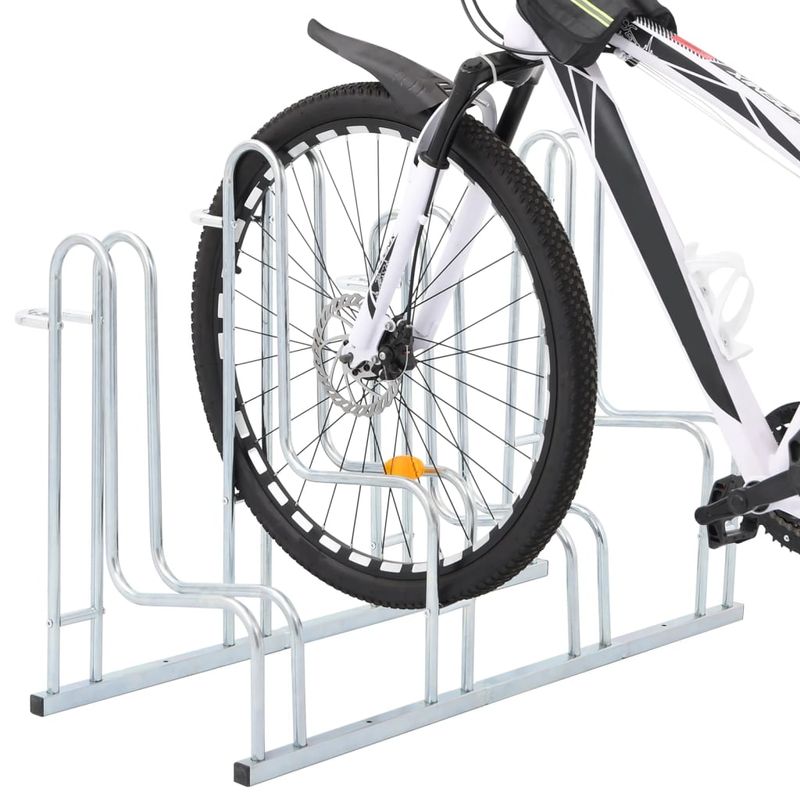 Sport si Outdoor - Ciclism - Accesorii pentru biciclete - Suporturi accesorii biciclete - Suport de sine statator pentru 4 biciclete, otel galvanizat, model suport înalt - Infinity.ro