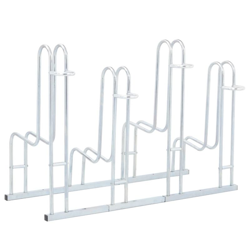 Sport si Outdoor - Ciclism - Accesorii pentru biciclete - Suporturi accesorii biciclete - Suport de sine statator pentru 4 biciclete, otel galvanizat, model suport înalt - Infinity.ro