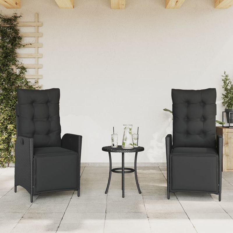 Casa si Gradina - Gradina si terasa - Mobilier exterior - Scaune si sezlonguri gradina - Scaun de gradina rabatabil cu suport picioare,2 buc., poliratan - Infinity.ro