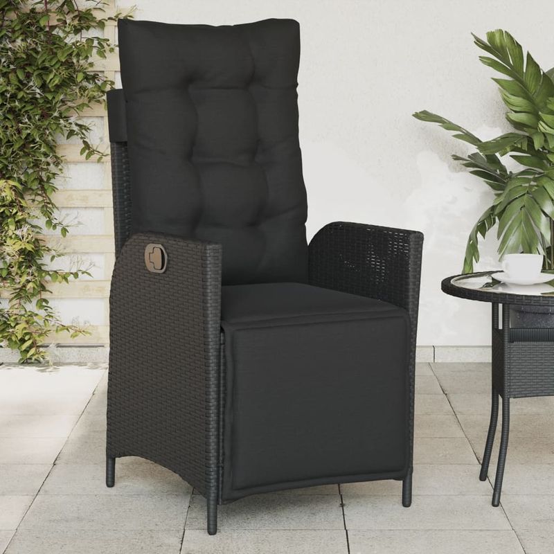 Casa si Gradina - Gradina si terasa - Mobilier exterior - Scaune si sezlonguri gradina - Scaun de gradina rabatabil cu suport picioare,2 buc., poliratan - Infinity.ro