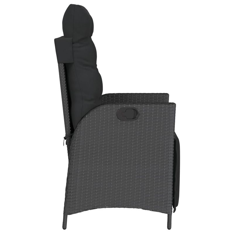 Casa si Gradina - Gradina si terasa - Mobilier exterior - Scaune si sezlonguri gradina - Scaun de gradina rabatabil cu suport picioare,2 buc., poliratan - Infinity.ro